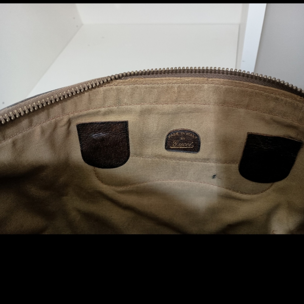 Vintage Gucci Monogram Travel Bag –GG Canvas & Leather Trim $425 OBO - Picture 5 of 11